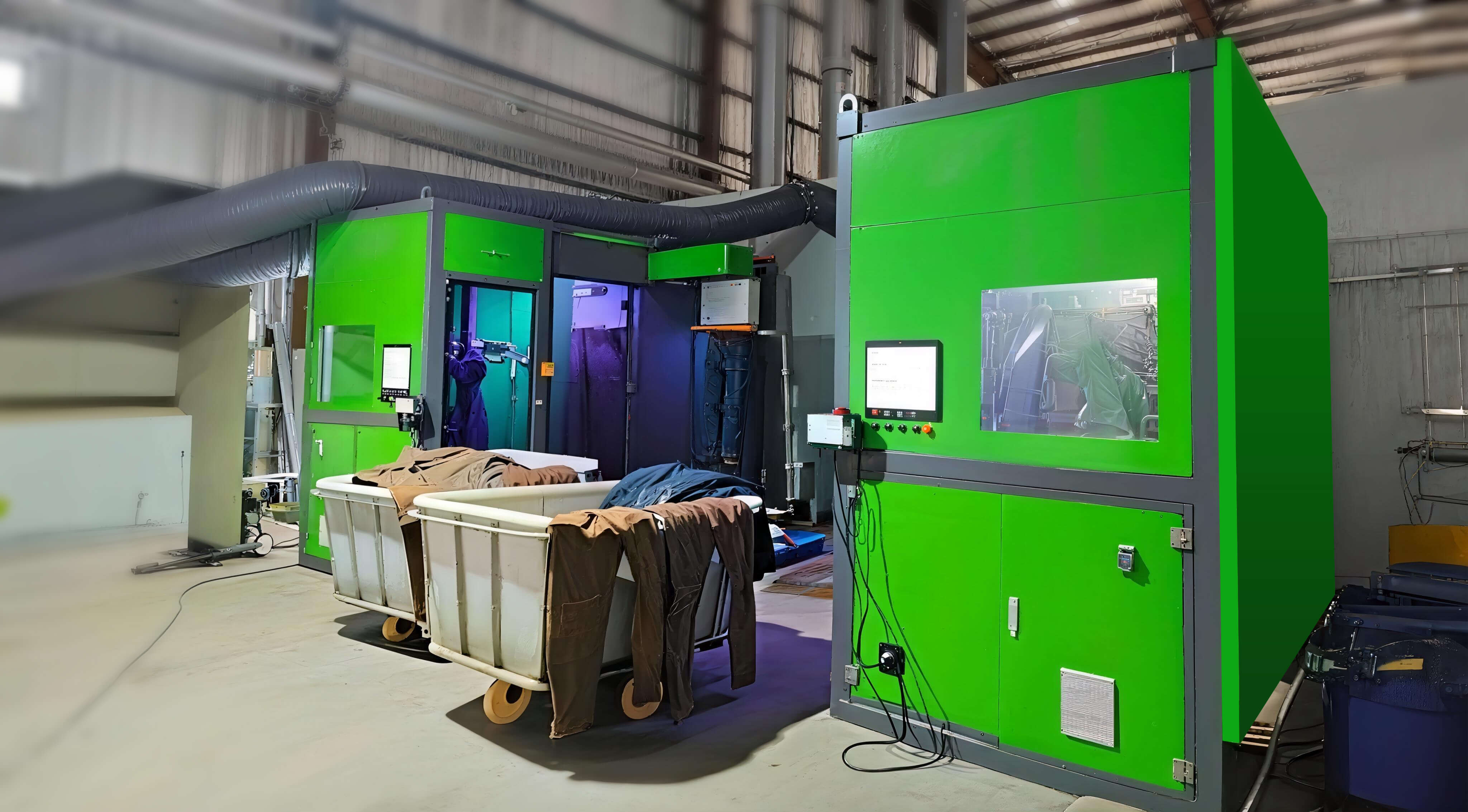 牛仔裤喷涂行业案例